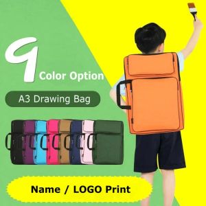 Borse multi colori a3 borse da disegno zaino a3 sacchetto artistico per il disegno di archiviazione arte per bambini che disegnava un portfolio d'arte