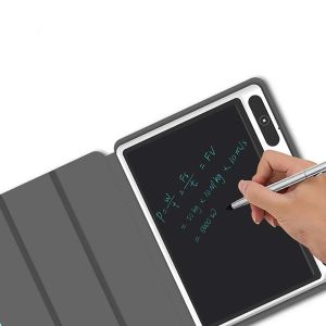 Tabletter LCD Smart Handwriting Tablet 10.1Inch Electronic Notepad med faux läderfodral Ritningskort för arbete och studie Multipuros