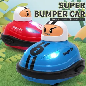 Bilar 2.4G RC Duo Toy Super Battle Bumper Car Pop Up Doll Crash Bounce Ejection Light Children Remote Control Toys Gift