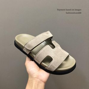 One line sandals nude colored womens slippers outdoor casual beach shoes couple shoes flat bottomed leather mens sandals thick external wearing slippers 35-45 +box