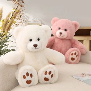 Kissen 35 cm neue schöne Teddybär Doll Plüsch Spielzeug Umarmung Bären Puppengeburtstagsgeschenkbeutel Perle Anhänger Home Wohnzimmer Schlafzimmer