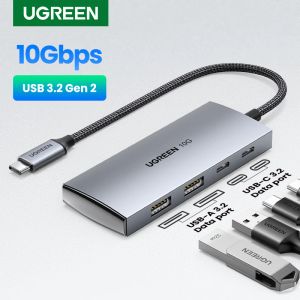 Hubs Ugreen USB Hub 10 Gbps TYPEC 3.2 Gen2 USB Splitter USB C USB 4 Port USB 3.2 dla MacBook Pro Air Type C Adapter