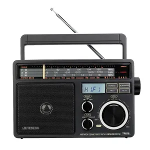 Radio Am FM SW Portable Radio с цифровым MP3 -плеером поддержки Micro SD и USB Lous Glome Большой динамик для дома старейшины