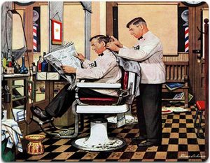 Design retrò originale Vintage Barber Room Stagno Segni di metallo Wall Arte Spessa stampato Poster Decorazione a parete per barbiere3536584