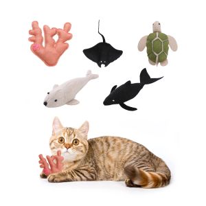 Toys The new canvas collection of Sea creatures includes sound paper bite resistant interactive play pet supplies