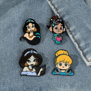 Kolekcja księżniczki Urocze filmy anime Gry Gry Hard Enamel Pins Zbierz metalową kreskówkową broszkę plecak worka na czapkę