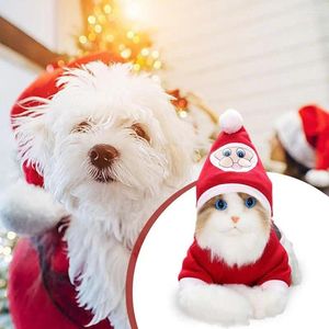 Dog Apparel Christmas Clothes Year Suit Funny Pet Accessory Cat Santa Hats Cloak Winter For Cats Kittens