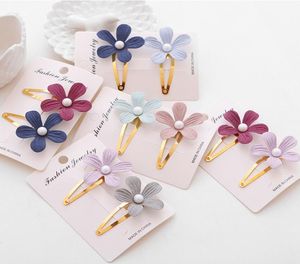 2pcs Kids Girls Girls Pearl Flower Hair Clip Девиц Детские шпильки для детских волос Barrette Hairclip Headwear3290488