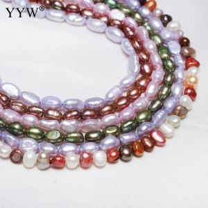 Strands 56mm Baroque Freshwater Pearl Beads Mixed Colors Hole 0.8mm 15.4 Inch Wholesale For Jewelry Making Diy Necklace Bracelet