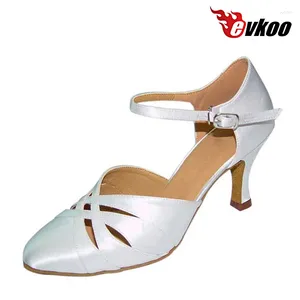 Dance Shoes Evkoodance Comfortable Five Color Zapatos De Baile Woman Close Toe Modern Ballroom 7cm Heel Evkoo-034