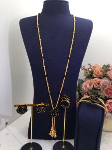 Colares acumulados 4pcs de jóias de zircônia de noiva para a festa, luxo Dubai Nigeria CZ CISTAL CONSELHO CONSELHOS