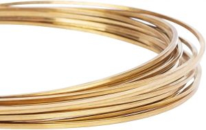Komponenter 15 gauge 16,4 fot fyrkantig koppartråd halv hård guld mässing för smycken pärlor hantverk arbete