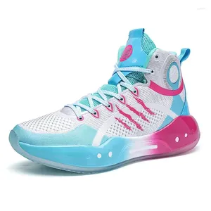 Basketballschuhe Topfight High Top Luminous Schockdes Sneakers Frauen Anti-Skid Sports Man Support Drop