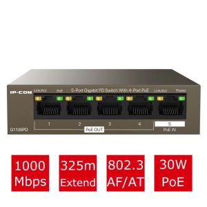 Switches Poe Switch 5/8/9/10 portar Gigabit Fast Network Switch 8 Poe+2 Uplink med Internt Power Office Home Network Hub för IP -kamera