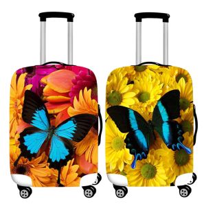 Tillbehör Fjärilsmönster Bagage Cover Thicken Suitcase Protective Covers Elasticity Suitcase Case 1832 Inch Bagage Protective Covers