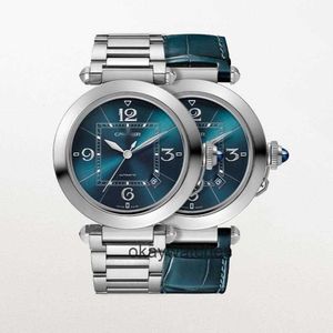 Dials Movement Automatic Watches Carrtier Pasha Series Mechanical Wristwatch Precision Steel Bytesbar remsur