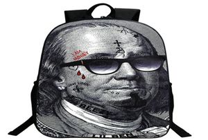 Benjamin Franklin backpack Money print day pack Rich man school bag Great packsack Quality rucksack Sport schoolbag Outdoor daypac2859400