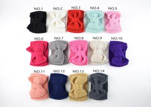 Newborn Knit Hairband Crochet Top Knot Elastic Turban Headband Kids Girls Head Wrap Hair Bands Ears Warmer Headband Accessories7269948