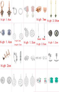 2021 Nuovo stile 100 925 Sterling Silver Bear Fashion Ladies Giovani Trendy Orecchini per trafori Factory Direct S8100203