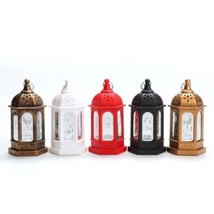 Castle Candlestick Gold European Vintage Hanging Candle Holder Moroccan Plastic Lantern Wedding Home Decor Ornaments