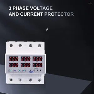 Storage Bags Din Rail 3 Phase Voltage Relay 380V Voltmeter Ammeter Over And Under Monitor Relays Protector 100A