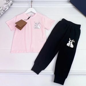 2023 Summer New Children Children Short Set Set Modyable Rabbit Camise