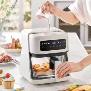Fryers wanmi 5L spray type visible air fryers household transparent large capacity electric oven multifunction electric fryer 220V