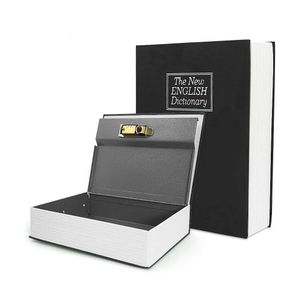 Пигги Банк для мальчиков девочки X-Large Distry Book Safe Box с комбинированным фальшивым словарем металлический контейнер с тайной шкурой 240408