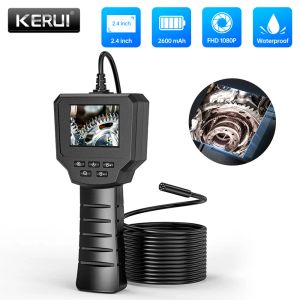 Braketler 2.4 inç IPS Handheld Endoscope Kamera Gezgini Muayene Kamera 8mm IP67 Boreskop Boru İncelemesi için Su Geçirmez