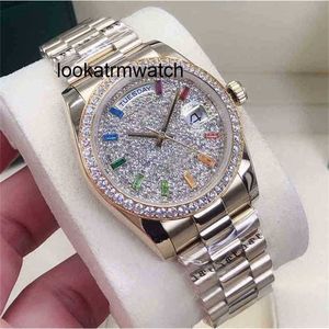 Роскошные часы Top Face Datejust Ladies Automatic Sapphire Watch 36 -мм алмазной радужной радужная квадрат