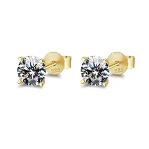 Kolczyki Trendy 925 Sterling Silver Sild Moissanite Studs Kolczyki Kobiety Biżuterię 0,22ct D Color VVS1 MOISSANITE EAR STUTS Diamond Pass Pass