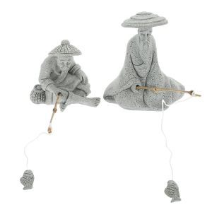 ACESSÓRIOS FISHERMAN MODELAÇÃO DE ESTÁTUA DE ARNAMENTO DE DECORENTES ACESSORES DE PISCA DE PESCA DE PESCA DE MINI BONSAI DE BONSAI DE