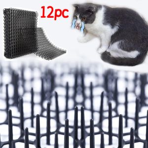 Cages 12PC Cat Thorn Mat Dog Garden AntiCat Dog Outdoor Supplies Feces Mat Cat Dog Expulsion Mat AntiCat Thorn Mat Protects Plants