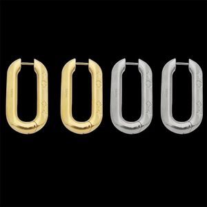 2022 Neues 18K -goldplattierter Hoop -Ohrring -Marke Klassiker gegen Buchstaben Ohrring Designer für Frauen 316L Edelstahlschmuck Geschenk224o