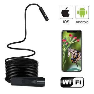 Kameralar 2MP 1080P 5.5mm Çift Lens WiFi Endoskop Su Geçirmez IP66 CMOS Borescope Muayene Dijital Mikroskop Kamera Otoskop