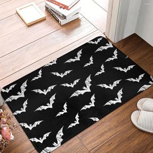 Carpets Goth Subcultura Romance Romance Anti-Slip Catinho de cozinha Mat Bats Padrão Carpete de boas-vindas Decoração de casa de tapete