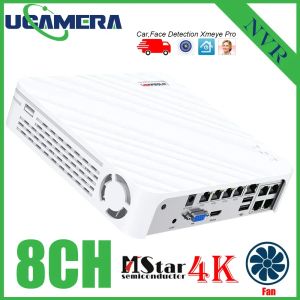 Lens 4K 8ch POE NVR (4K/5MP/4MP/2K/1080P) Network wideo obsługa rejestratora do 10 x 4k (8MP) kamera IP 24/7 wykrywania twarzy nagrywania