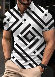 Men's Shirts Summer New Mens Shirt Stripe Print Short Sleeve Flip Collar Large Shirt Mens Clothing Shirt yq240422