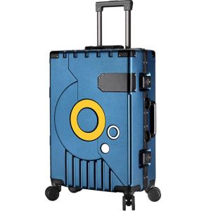 Bagage Universal Wheel Super Cases on Wheels Aluminium Frame Super Silent Password Rolling Bagage Trolley Fall 20/22/24/28 tum