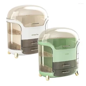 Storage Boxes Cosmetic Box Transparent Desk Makeup Organizer Large Capacity Cosmetics Container Home Skin Care Make Up Drawer