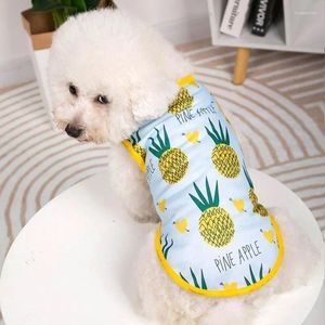 Dog Apparel 1PCS Pet Clothes Summer Comfort Vest Sleeveless Fruit Print For Dogs And Cats Teddy Pomeranian Accessories