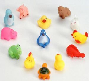 Симпатичная баня для животных игрушек для мытья ванна наборы детских игрушек Образование резиновые желтые утки Дети плавают подарки 390pclot10641674622503