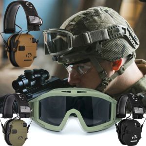 Accessories New Outdoor Earmuffs Active Headphones for Shooting Electronic Hearing Protection Ear Protect Noise Reduction Hunting Headphone