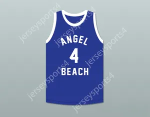 Anpassad valfri namnnummer Mens Youth/Kids Pee Wee Morris 4 Angel Beach Gators Basketball Jersey Porky's Revenge Top Stitched S-6XL