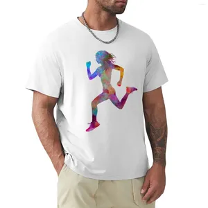 Men's Tank Tops Woman Runner Running Jogger Jogging Silhouette 01 T-Shirt Edition Kawaii Clothes Sweat Mens Graphic T-shirts Big And Tall