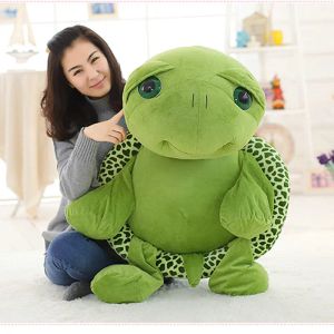Cushions 20100cm Cute Super Green Big Eyes Stuffed Tortoise Doll Turtle Animal Plush Toy Boy Girl Birthday Gift