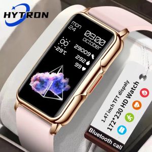 Uhren Hytron Smart Watch Bluetooth Call Women Heart Frequenz Schlafmonitor Armband 1.47 Zoll HD wasserdichte Smartwatch für elegante Frau