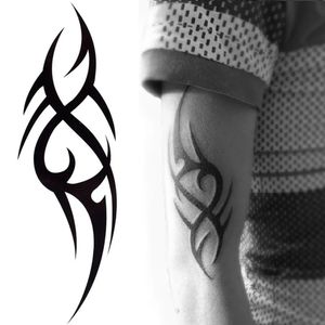 1 PCS Fashion Elegant Body Art Cool 3D Men Half Sleeve Tattoo Arm Temporary Totem Stickers 240408