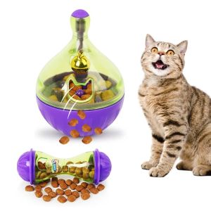 Toys Pet Cat Fun Bowl da alimentazione Toys Dog Tumbler Feeder Cucciolo gattino che scuote perdite perdite per alimenti per alimenti Esercizio di allenamento di allenamento giocattoli