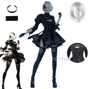 Anime Costumes Game Role 2B Cosplay Nier Automata Yorha No.2 Type B Black Dress Cosplay Come Sexig Uniform Hallown Party Cos Y240422